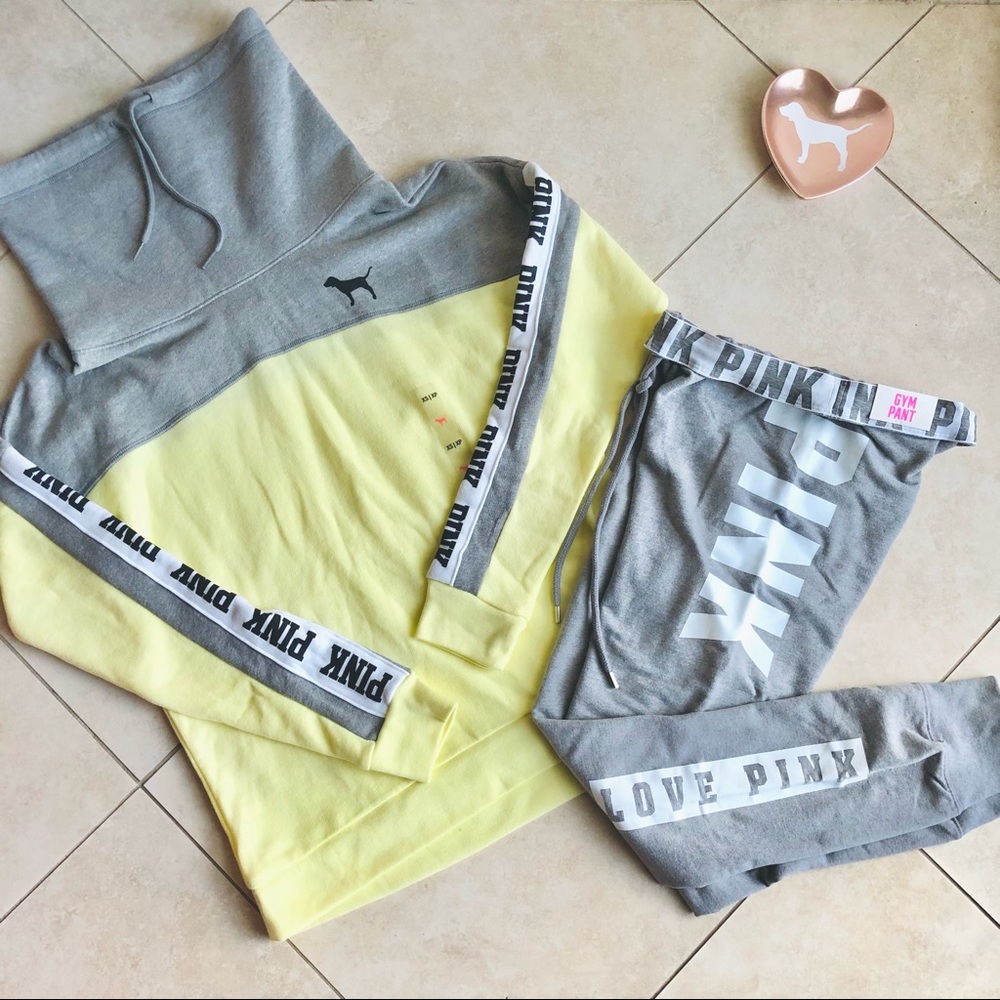 *NEW* VS PINK Pullover & Jogger Gray SET Size XS - Picture 5 of 15